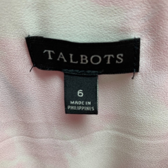 Talbots absolutely beautiful pink/fuschia floral dress worn once! Think "Easter" - Picture 4 of 6